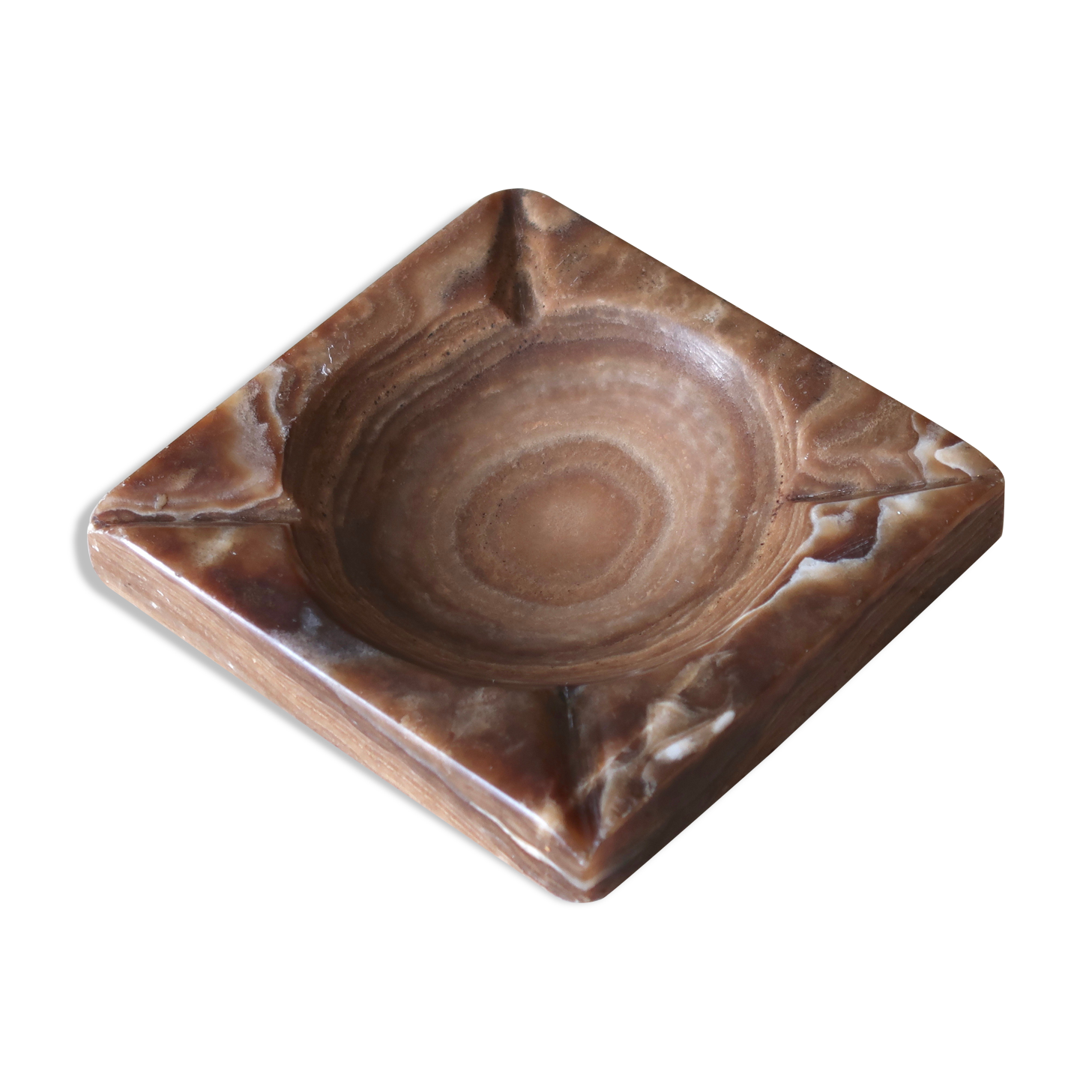 Carved stone ashtray, 70s