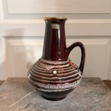 Vintage Glazed Ceramic Pot Vase Carstens Germany 1970