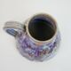 signed blue purple enamel ceramic pitcher