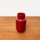 Red pottery vase Rimini Italian from the mid-century by Aldo Londi for Bitossi, 1960s.
