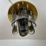 Murano & Brass Ceiling Lamp by J.T. Kalmar, Austria, 1960s