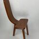 Brutalist low tripod milking stool or side chair Spain ca 1950s