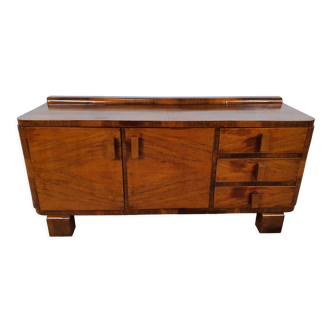 Art decò dressing table in walnut briar