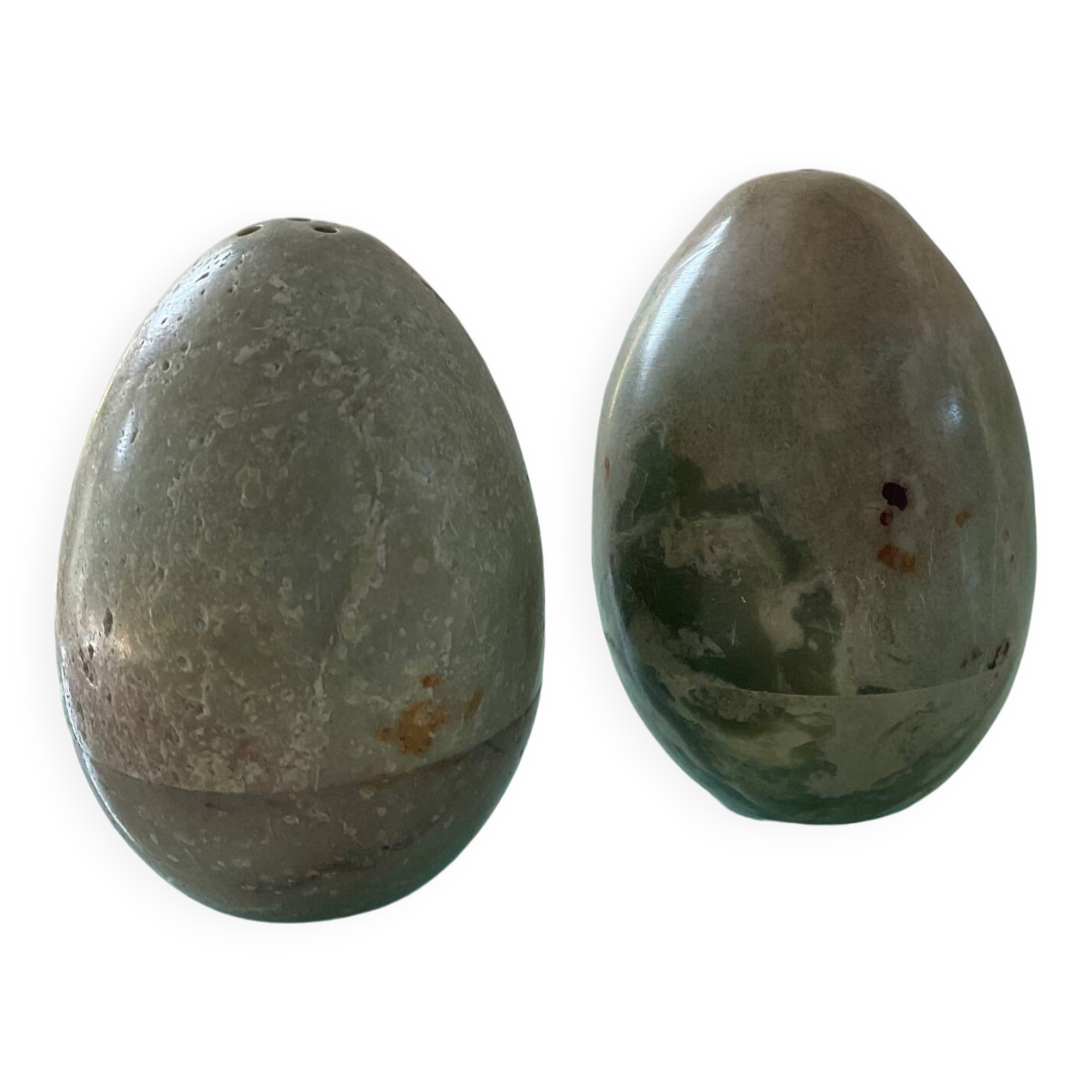 Vintage salt and pepper marble egg