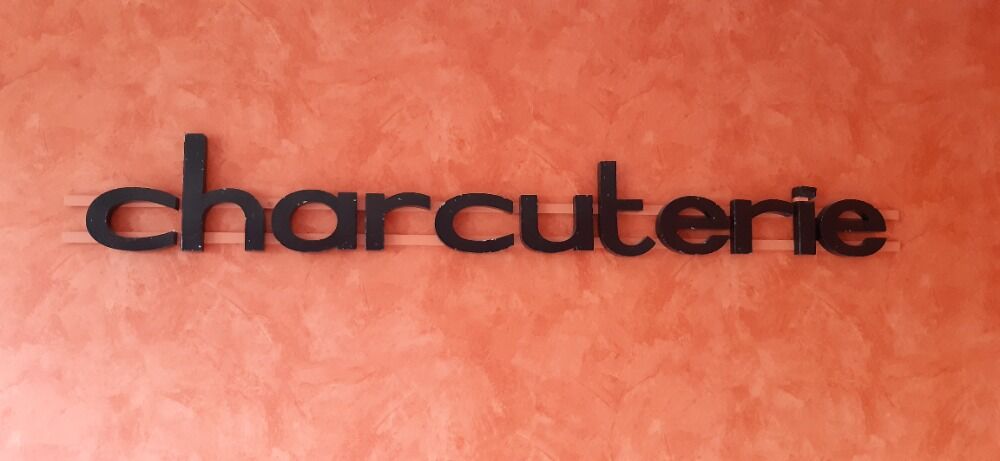 Sign delicatessen in galvanized steel 50s