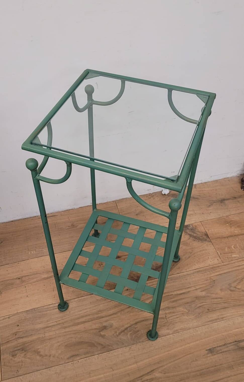 Wrought iron side table