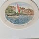 Paire aquarelles marine
