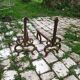Paire de chevets fonte de fer années 60 cheval