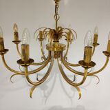 Lustre en laiton et ananas chromé années 1970