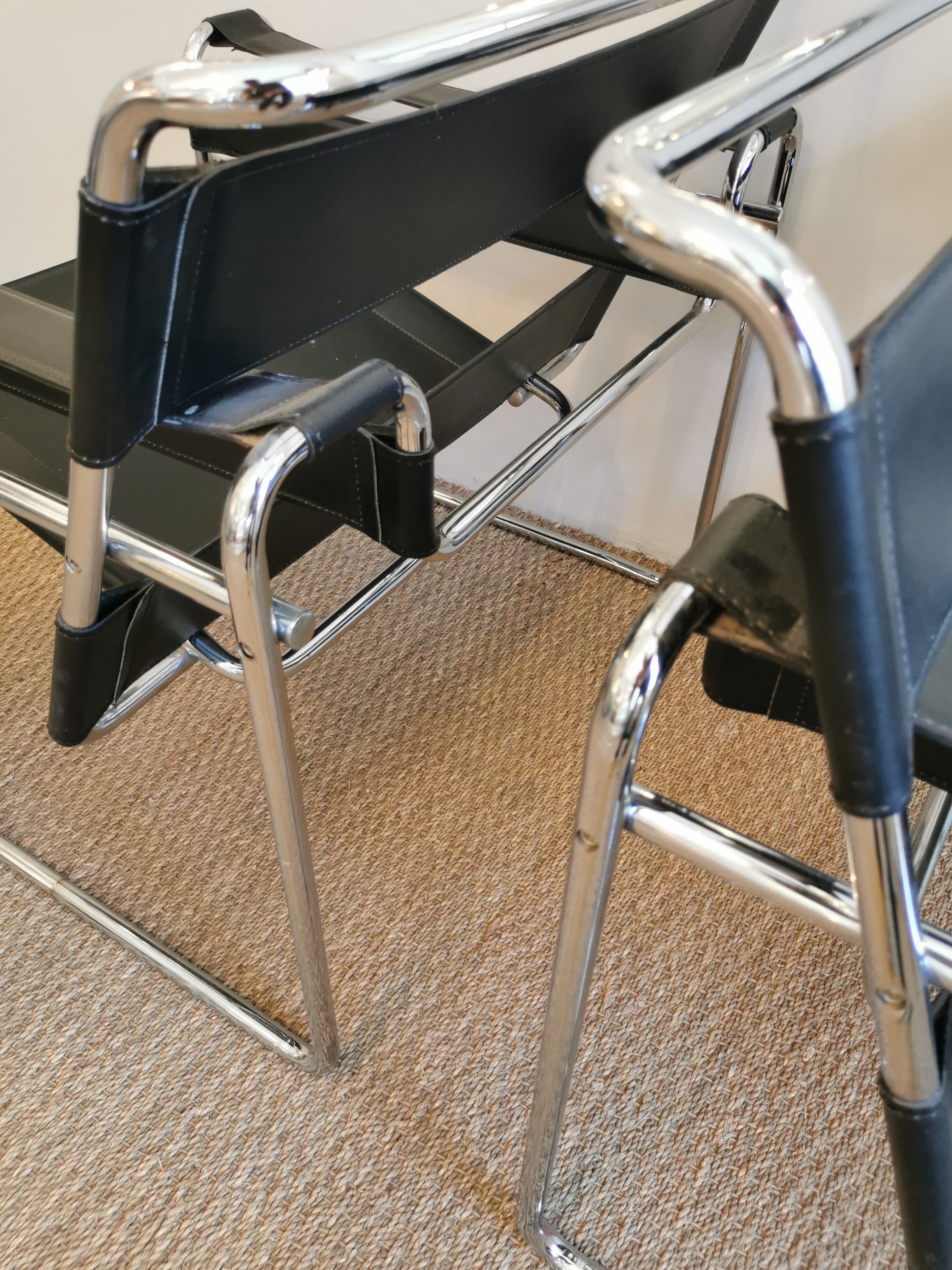 Armchairs design Vassily by Marcel Breuer Italian edition 80s