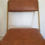 Chaise pliante lafuma vintage en cuir