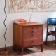 Commode Ulferts teck années 60 poignées intégrées