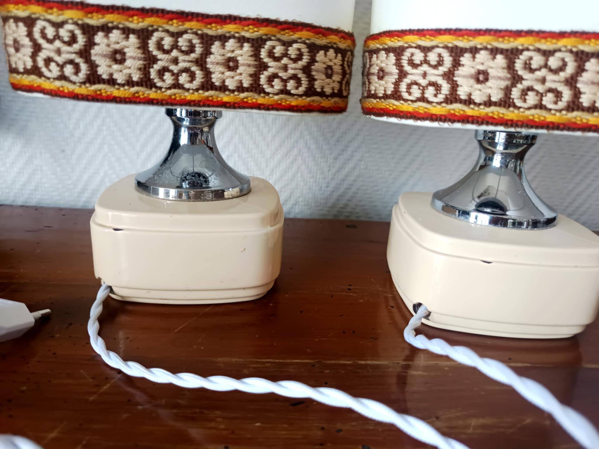 Pair of vintage 1970s lamps