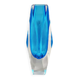 1960s blue vase by Flavio Poli for Seguso. made in italy