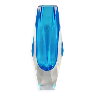Vase bleu par Flavio Poli pour Seguso, fabriqué en italie, années 1960