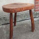 Ancient brutalist tripod stool