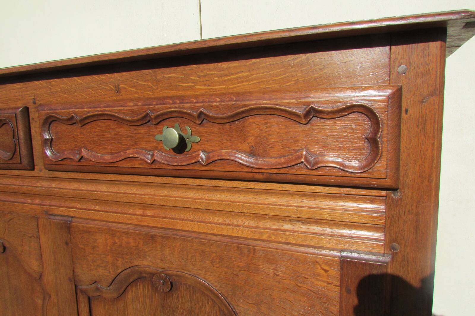 Very large manor sideboard, late 19th century, solid oak