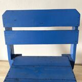 Chaise enfant en bois bleu
