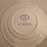 4 old plates talking rebus by factory of Gien