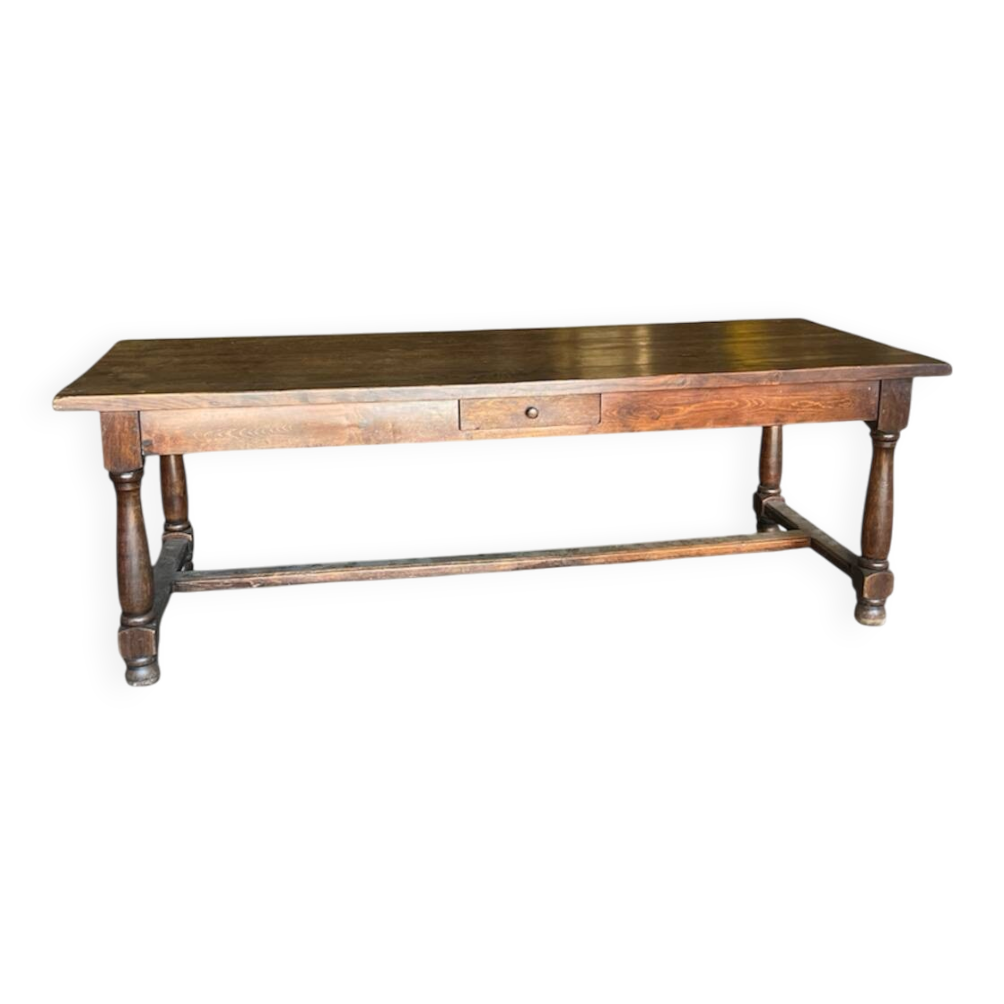 Antique turned leg farmhouse table