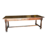 Table de ferme pieds tournés ancienne 