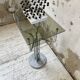 80s glass and marble console