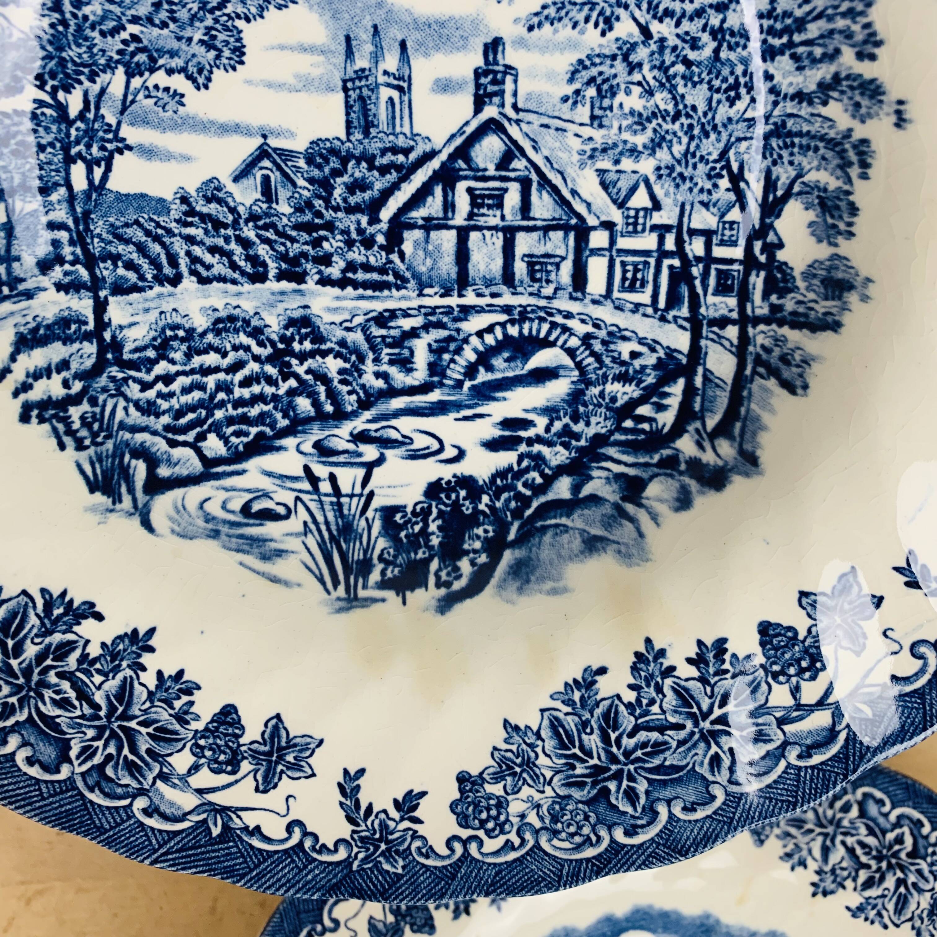 5 Myott The Brook English ironstone soup plates