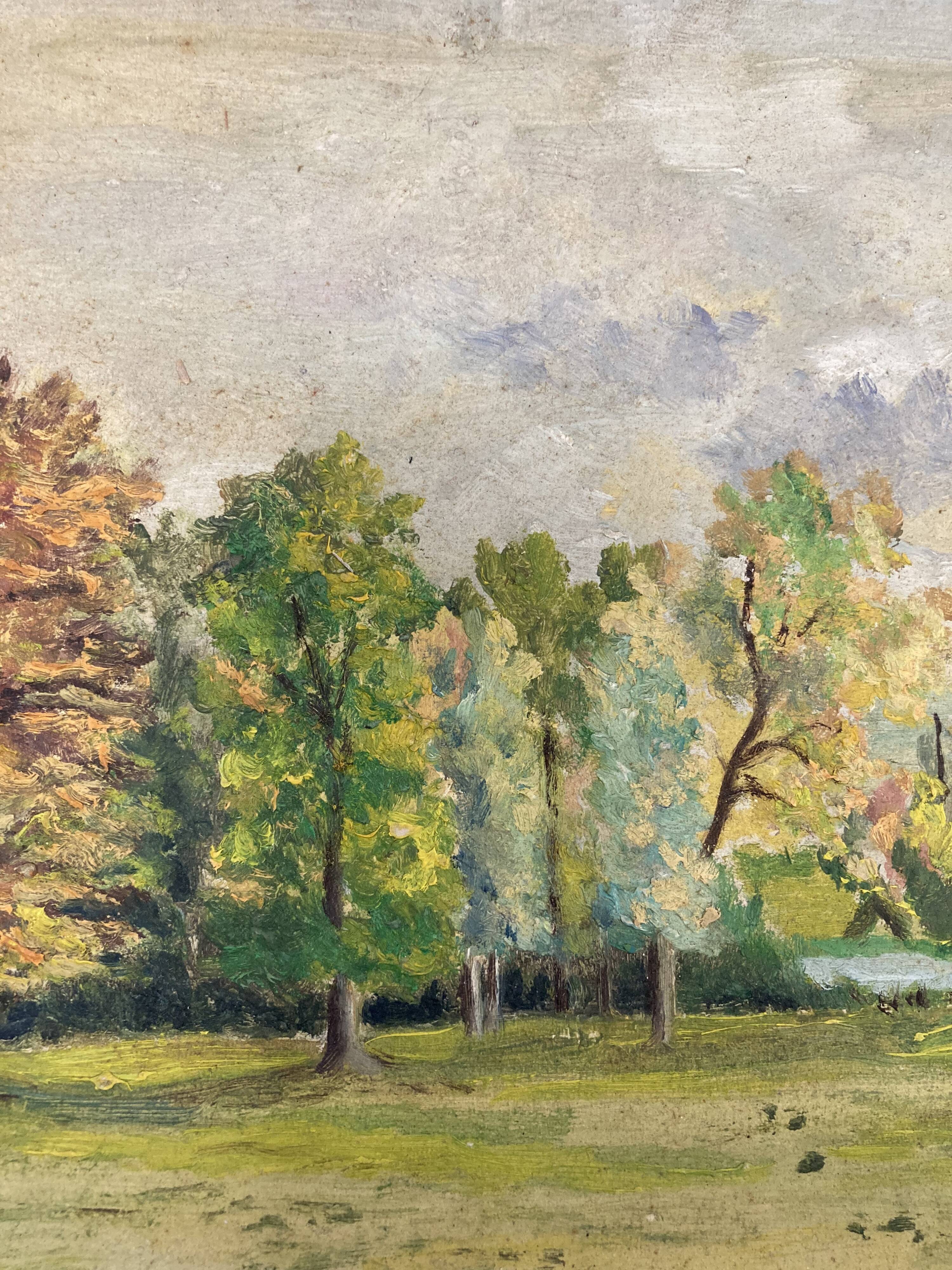 Oil on vintage panel