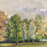 Oil on vintage panel