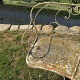 Banc de jardin ancien arrondi