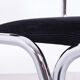 Tubular chrome chairs with black corduroy, set of 4