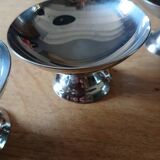 5 coupes à glace anciennes en inox