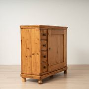 Cabinet Biedermeier en pin ancien avec 4 tiroirs