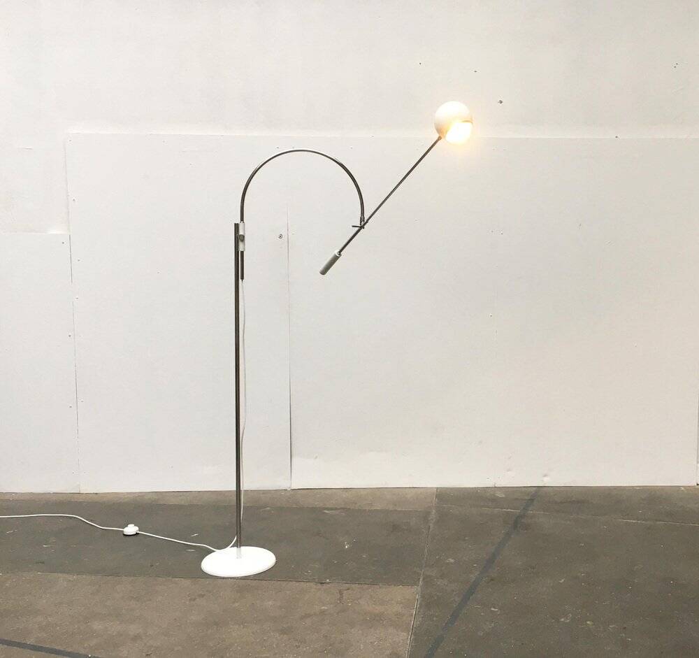 Floor lamp model Orbiter from the mid-century space age by Robert Sonneman for Luci Italia, 1960s.