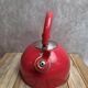 Vintage red stainless steel kettle – 2.5 L