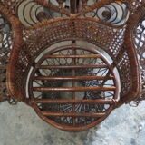 Emmanuelle rattan chair with satin cushions