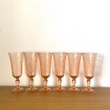 Rosaline champagne flutes - Luminarc - Arcoroc - vintage