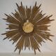 Miroir soleil bombé dit " de sorcière " 78 cm bois doré début XXe