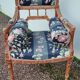 Antique Louis Xvi style armchair 1900s Fleuris fabrics