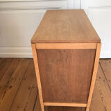 Art deco chest of drawers in light oak