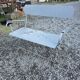 Banc de jardin ancien en fer forgé massif