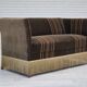 1970s, Danish 2 seater sofa, original condition, green velour, beech wood legs.