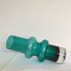Vase tube green tinted glass