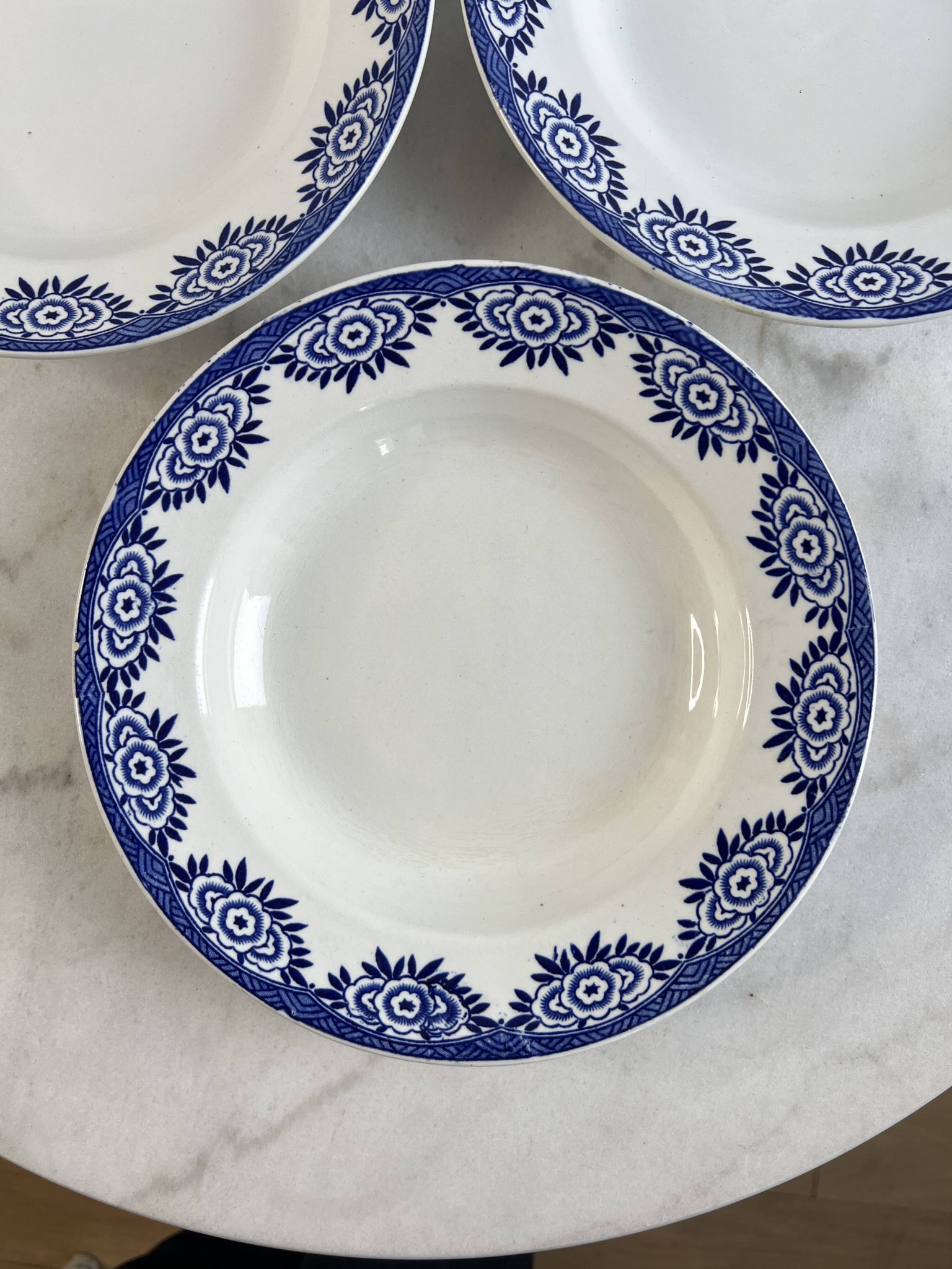 Set of 3 deep plates Sarreguemines Capri Casino