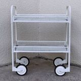 Vintage openwork metal serving trolley from the 1950s