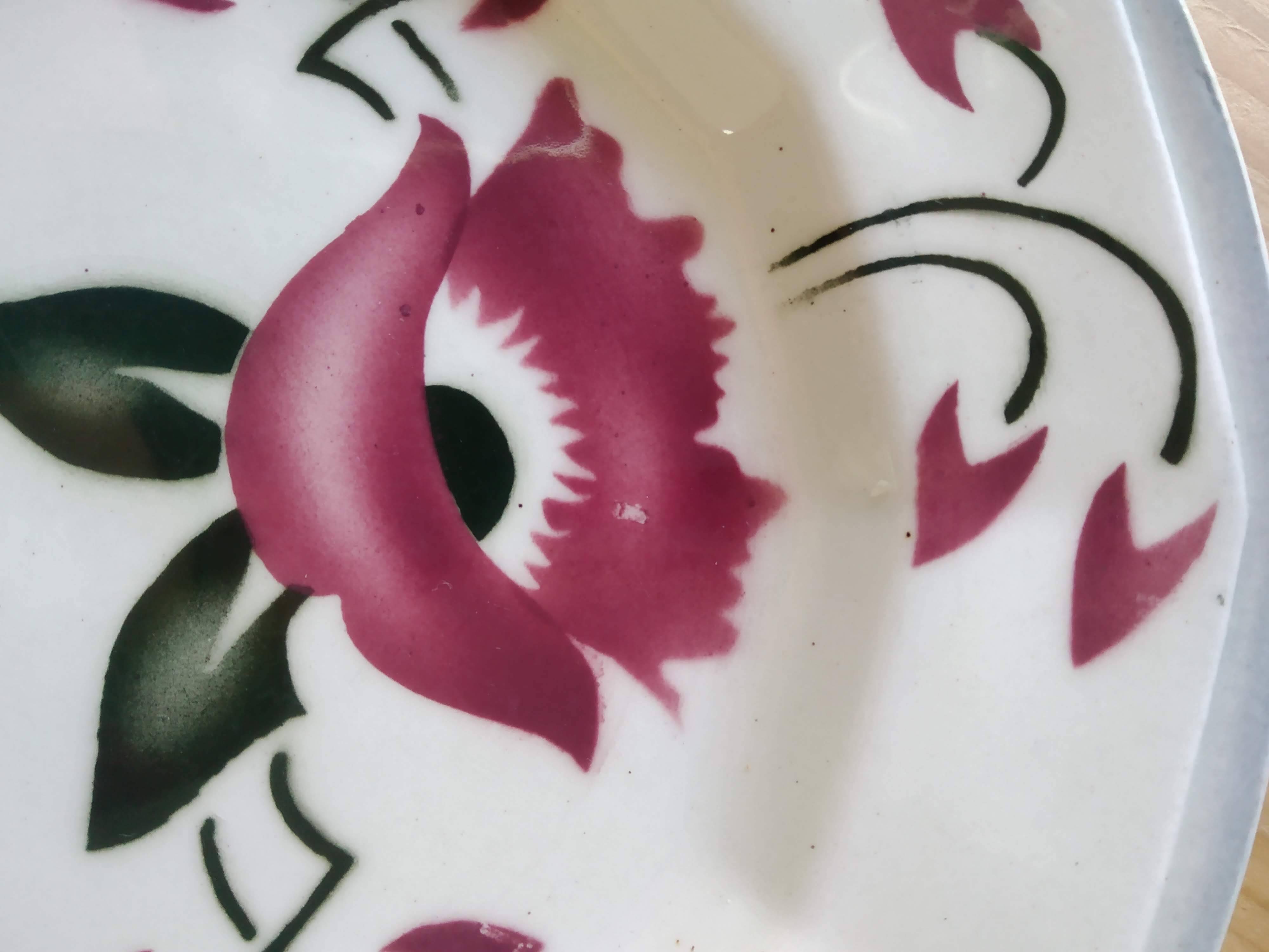 Lot de 6 assiettes à dessert faience Wasmuel -M.G