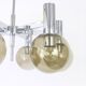 Six-light brass chandelier Italy 1960s