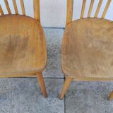2 light bistro chairs thonet stamped czechoslovakia vintage