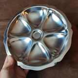 Set of 6 metal oyster plates