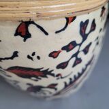 Terracotta and patterned canvas planter